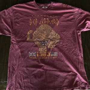 S/M Def Leppard Distressed Urban Outfitters Tshirt Dress